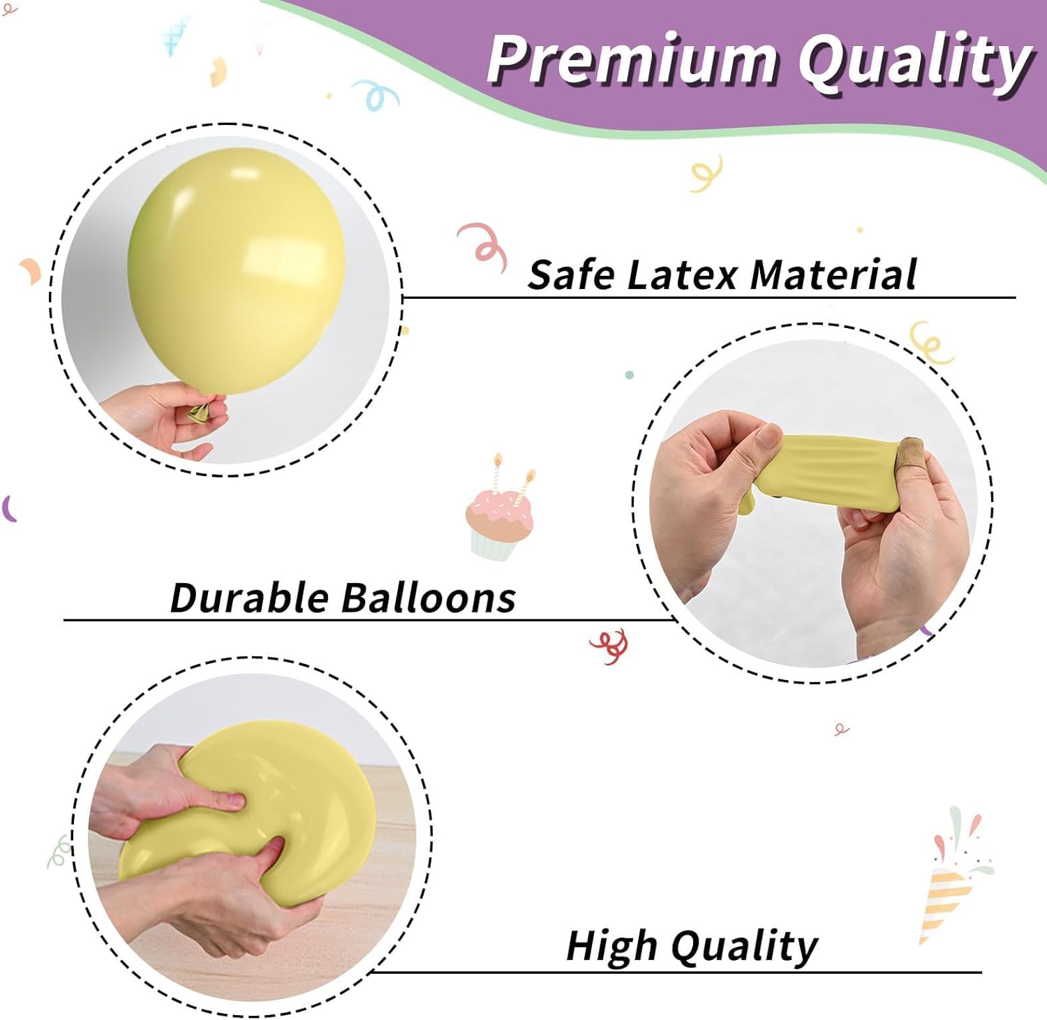 FEYG Pastel Balloons 12 Inch Rainbow Kit