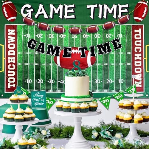 7 PCS Football Party Decorations Banner Backdrop