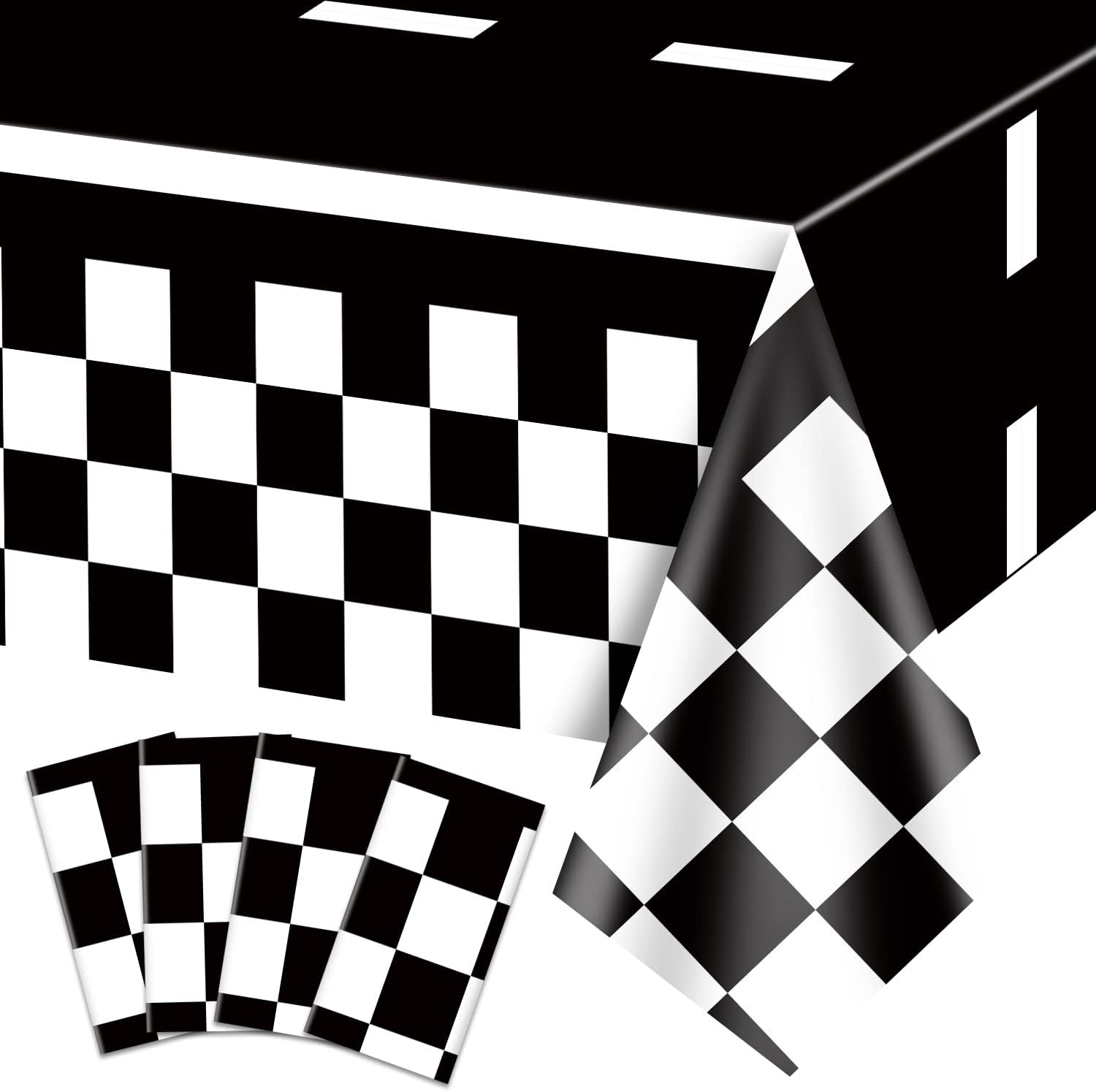 Racing Car Theme Tablecloths 4pcs 51x86 Inches