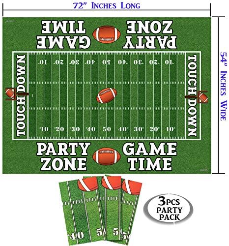 AnapoliZ Football Tablecloth 3 Pcs Party Pack