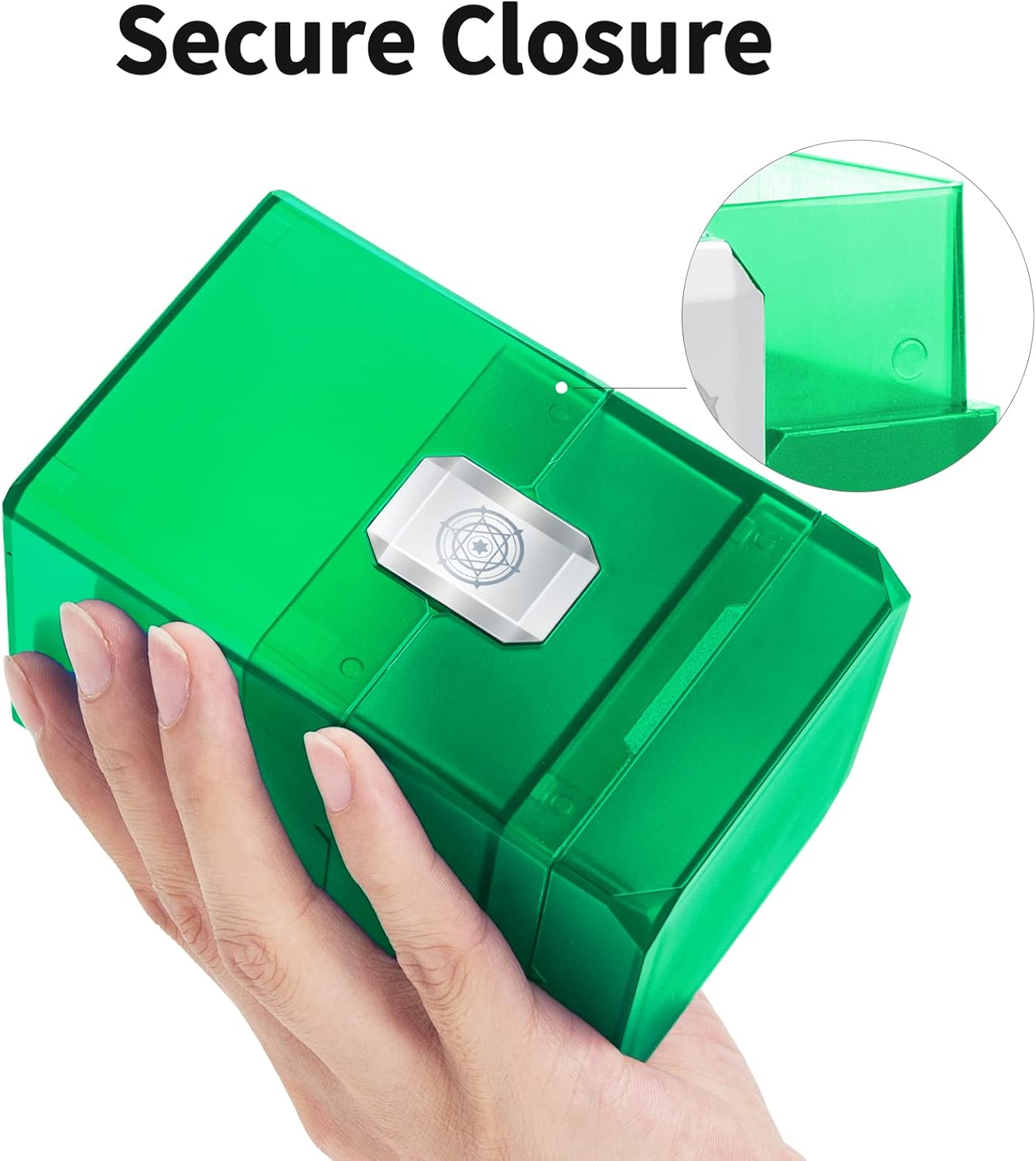 Sooez Card Box for MTG with Dice Storage Green
