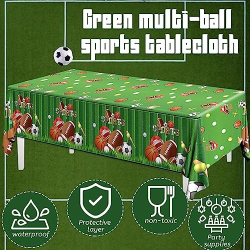 3pcs Sports Birthday Tablecloths All Star Table Covers
