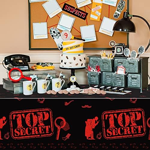 3PCS Spy Party Tablecloths for Kids Birthday Decor