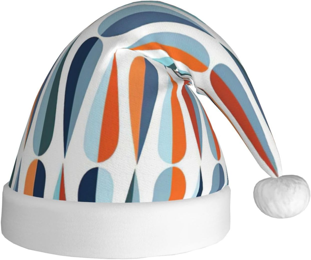 QinZheng Retro Santa Hat with Drop Shapes Print