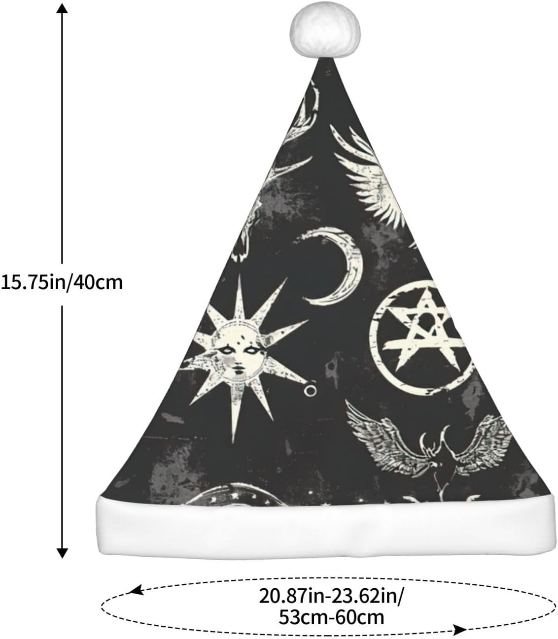 QINZHENG Supernatural Symbols Santa Hat