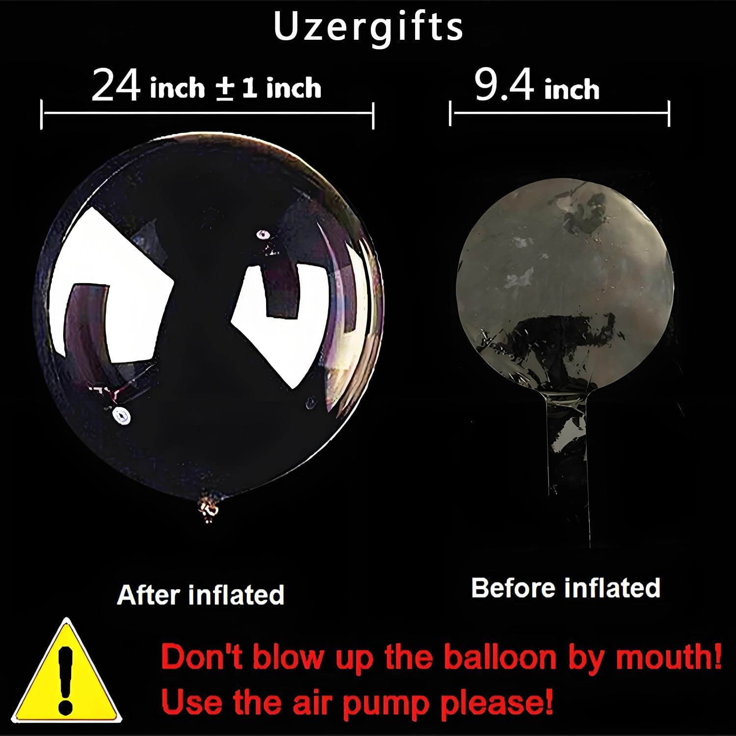 25 Pack Transparent Bobo Balloons 24 Inches for Decorations