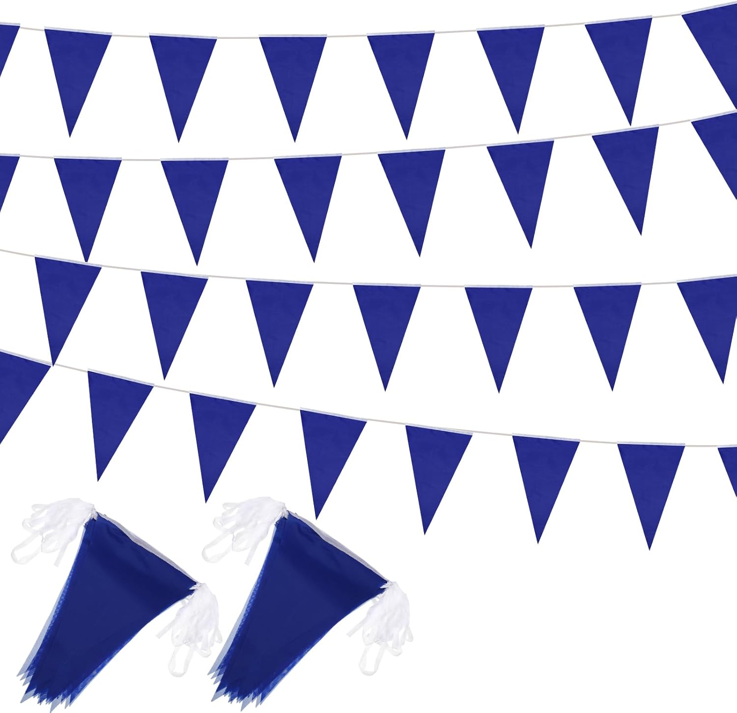 Panelee 300 Feet Blue Pennant Banner Garland