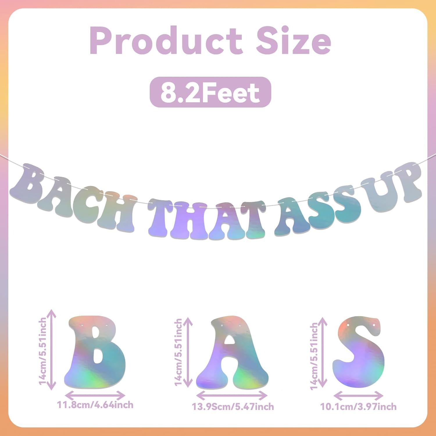 Bach That Ass Up Holographic Banner Pre-Strung