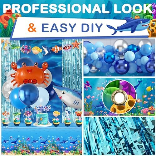 Under the Sea Party Decorations 98Pcs Ocean Theme Birthday Supplies