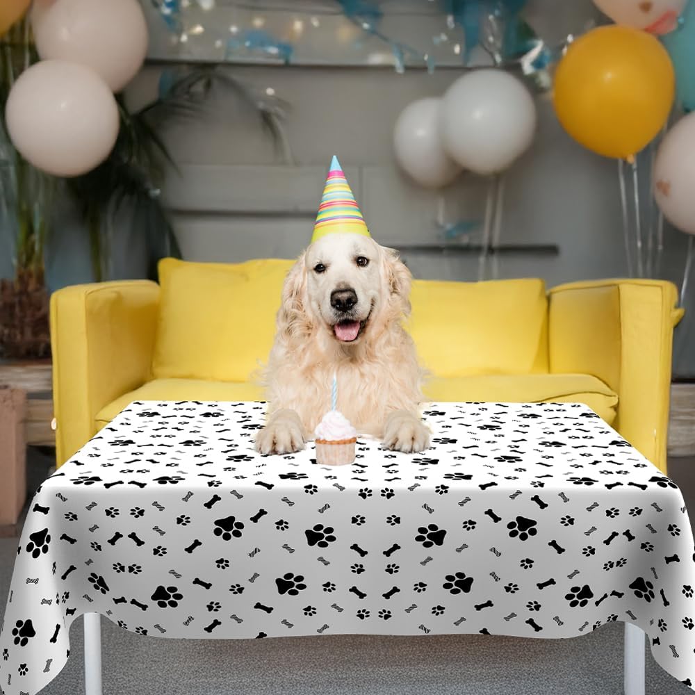 Paw Print Tablecloth 2 Pack 54x108 Inches