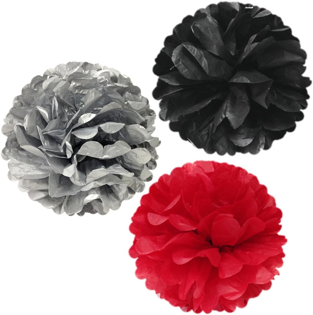 Wrapables 12 Inch Tissue Pom Poms Set of 3