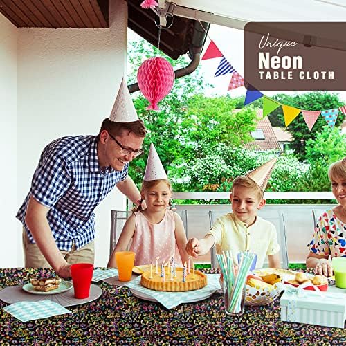 3 Pack Neon Birthday Party Table Cover Supplies
