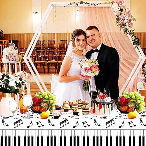 3 Pcs Music Notes Tablecloth 54x108 Music Party Decor