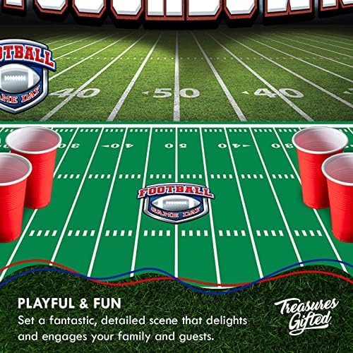 Treasures Gifted Football Tablecloth Set of 3 for Parties