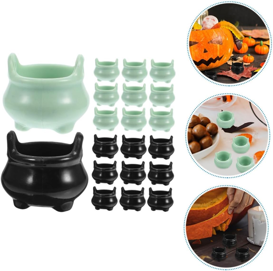 20pcs Mini Cauldron Halloween Decorations
