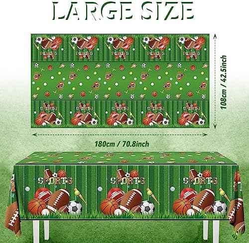 3pcs Sports Birthday Tablecloths All Star Table Covers