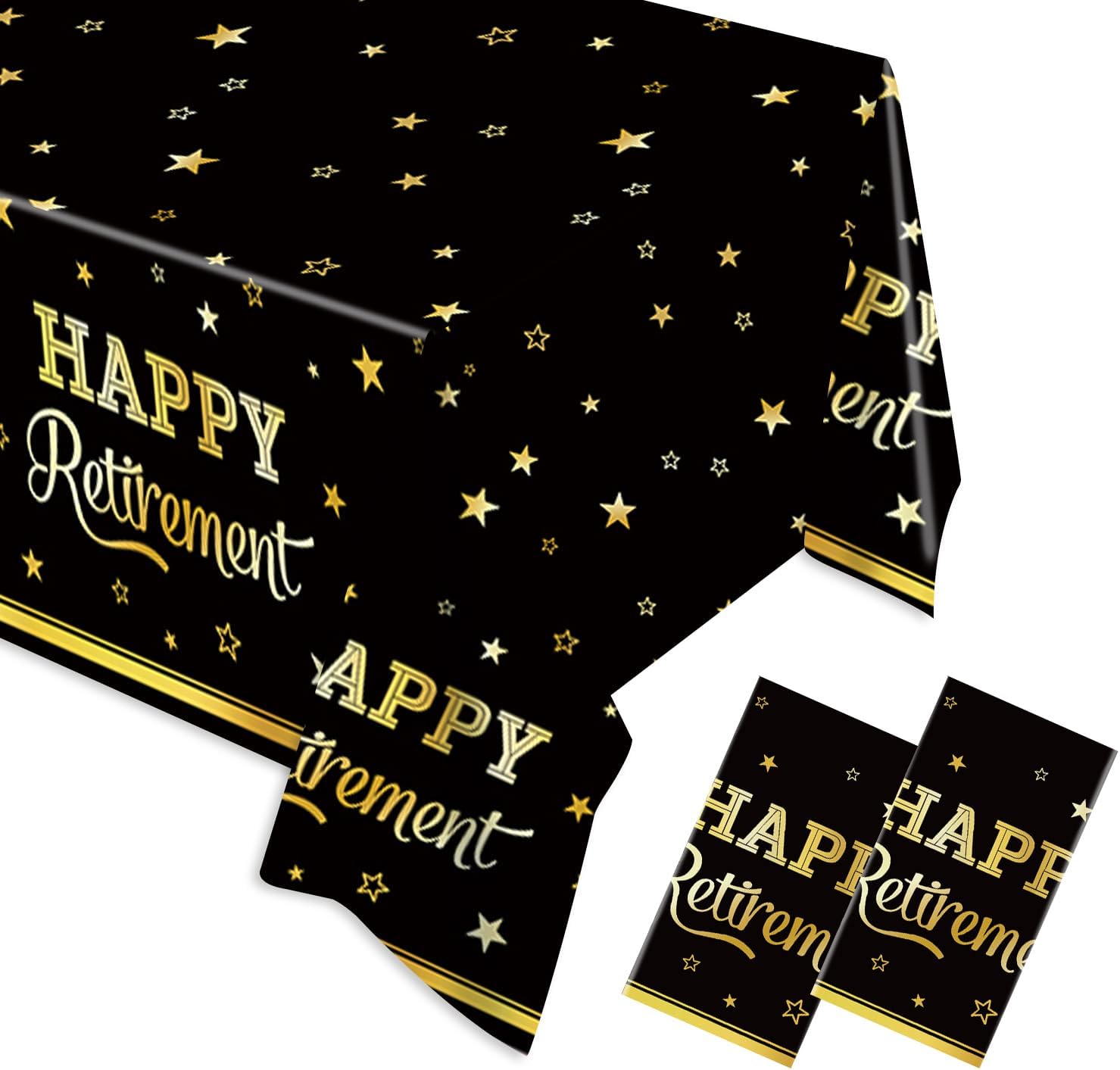Egami 2pcs Retirement Tablecloth for Party Decorations