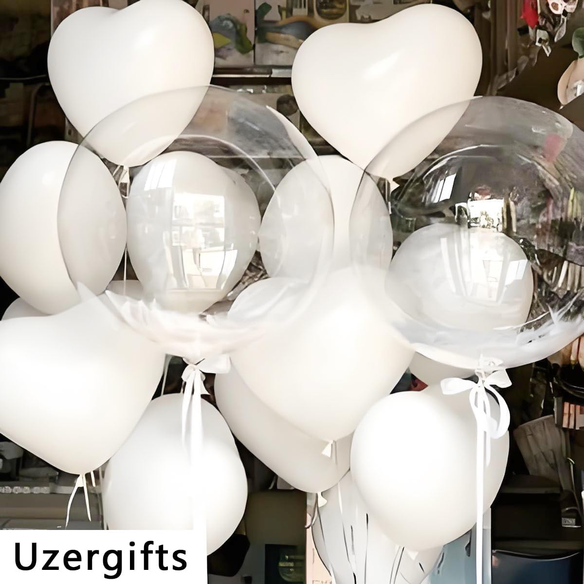 25 Pack Transparent Bobo Balloons 24 Inches for Decorations