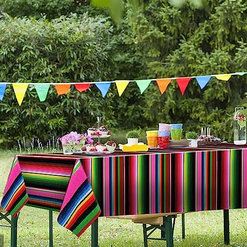 Mexican Fiesta Table Cover 3 Pcs Rectangle Party Decor