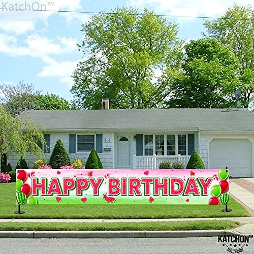 KatchOn XtraLarge Watermelon Birthday Banner 120x20 Inch
