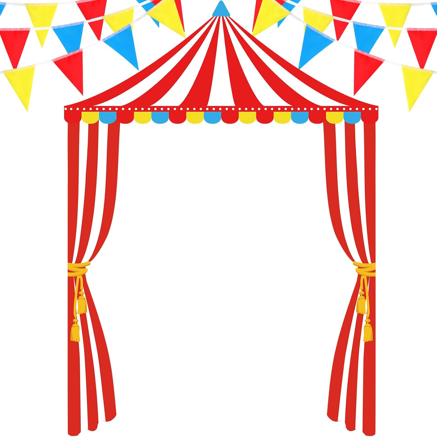 4 Pcs Halloween Carnival Decor Banners with Adhesive