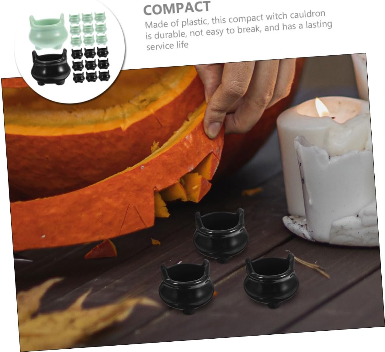 20pcs Mini Cauldron Halloween Decorations