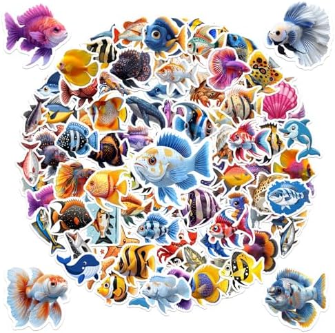 Ocean Animal Stickers for Kids 100 Pcs Waterproof
