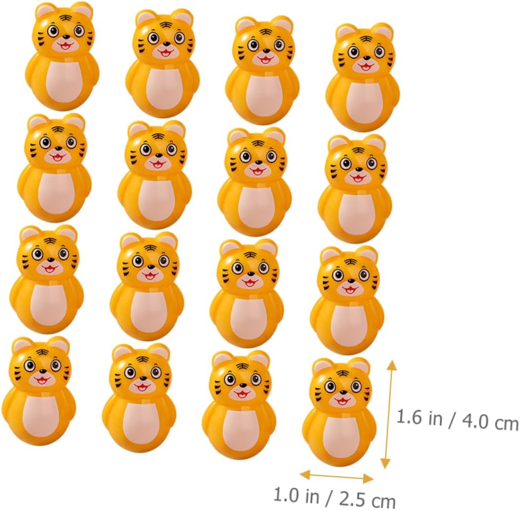 20pcs Tiger Tumbler Toy Wobbling Home Decor for Kids