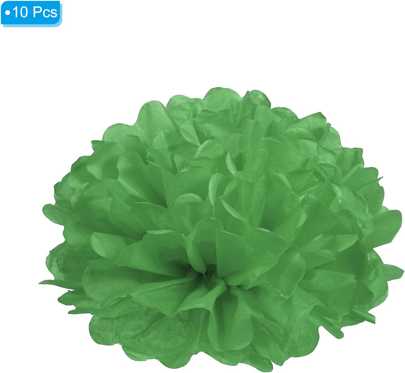 PATIKIL 4 Inch Green Tissue Pom Poms 10 Pack