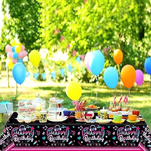 3 Pieces Music Note Themed Birthday Tablecloths