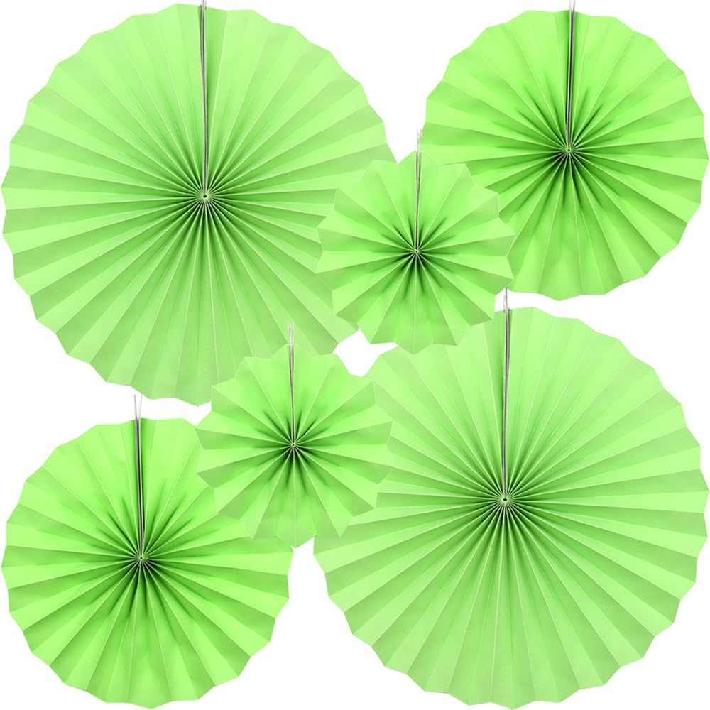 CEEYSEE 6 Piece Hanging Paper Fans Party Decoration Set