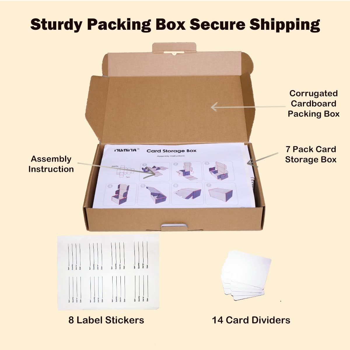 NUMINA 7 Pack Card Storage Boxes for Trading and Collectible Cards