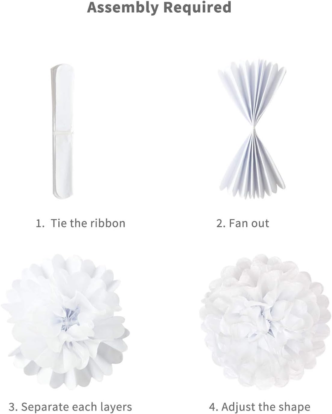 ANSOMO Tissue Paper Pom Poms Party Decorations