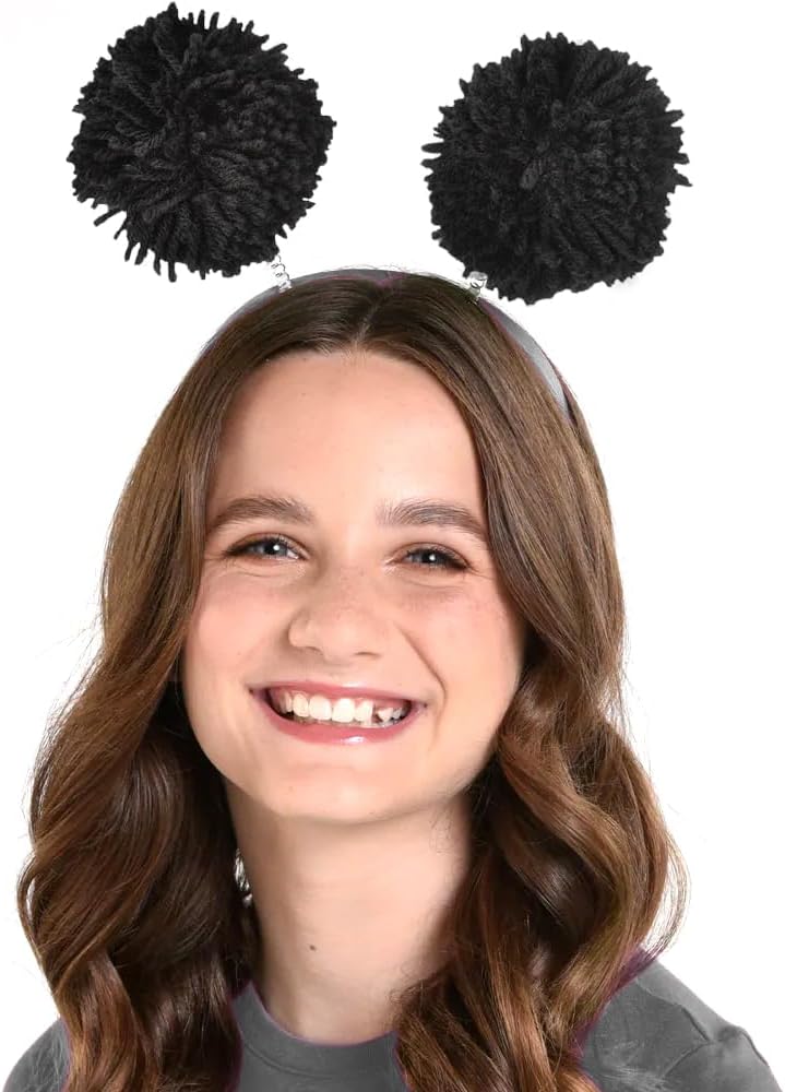 Amscan Pom Pom Headbopper - 9x425 Black 1 Count
