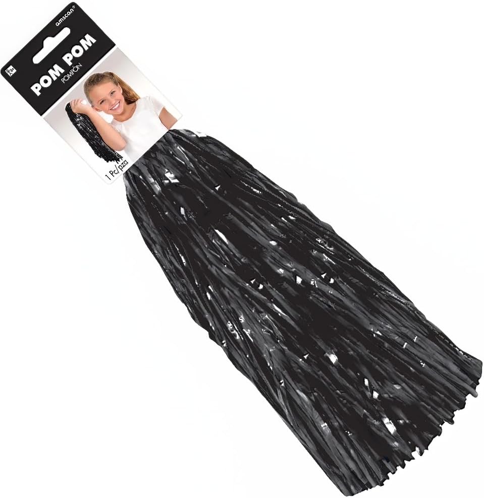 Black Pom Pom Mix 15 Inches 1 Count Party Decor