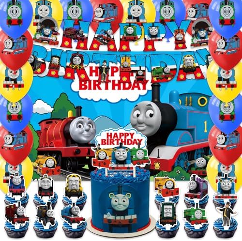 42 Pack Train Friends Party Supplies Set