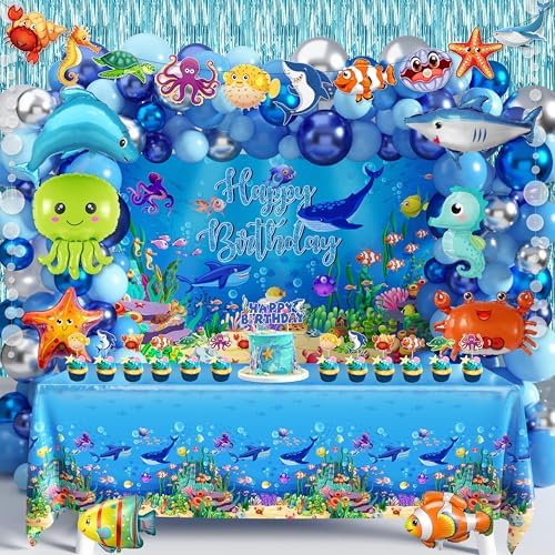 Under the Sea Party Decorations 98Pcs Ocean Theme Birthday Supplies