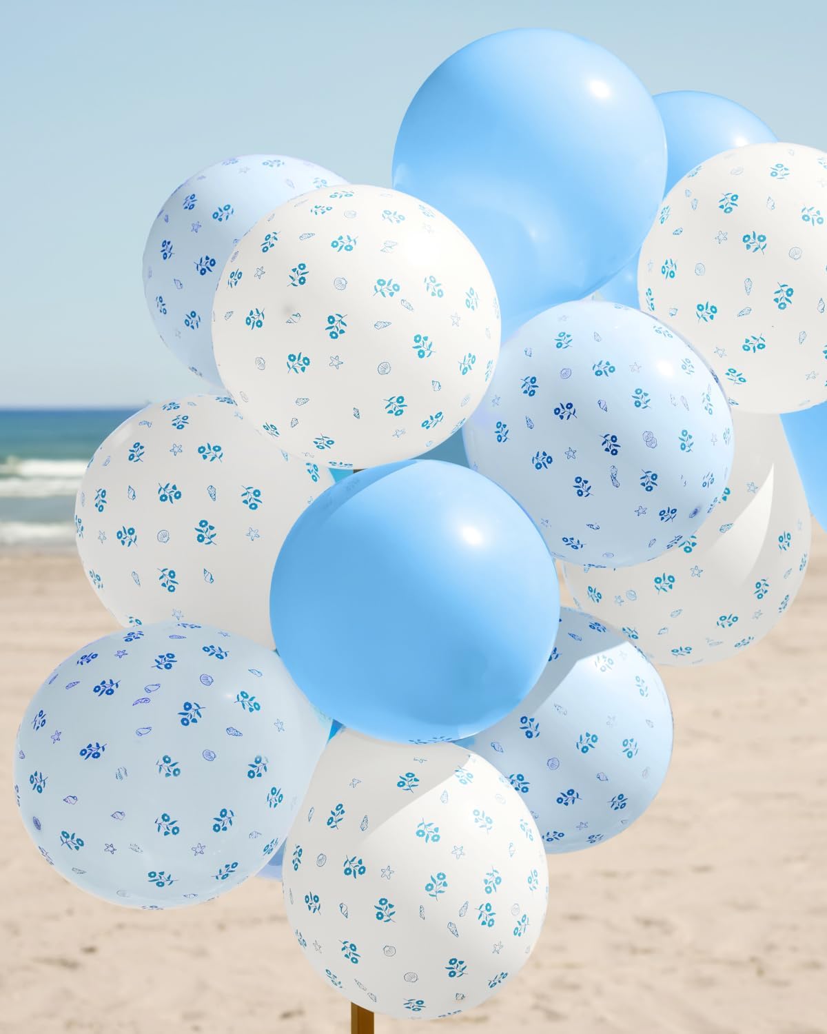 XO Fetti Blue Coastal Latex Balloons 24pk 12