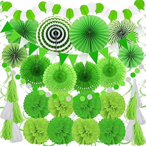 ZERODECO Green and Light Green Party Decorations