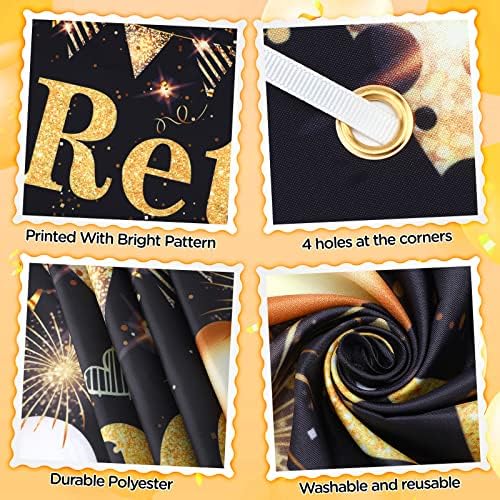 Happy Retirement Banner Balloons Yard Sign 18pcs