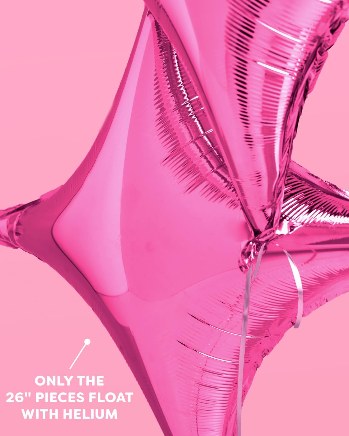 Xo Fetti Pink Sparkle Foil Balloons - 6 Piece Set