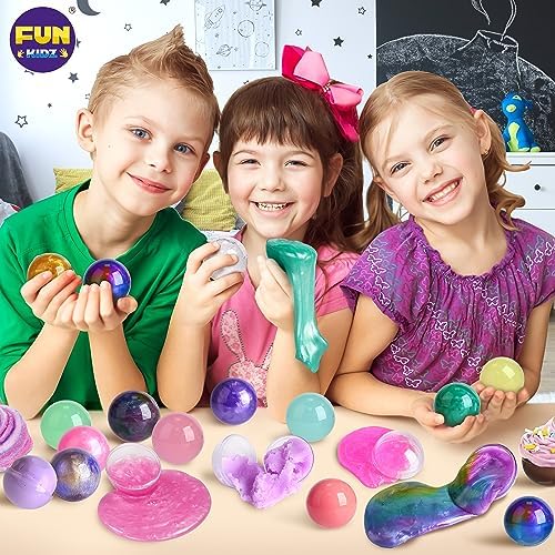 FunKidz 25 Variety Slime Balls for Kids Party Favors