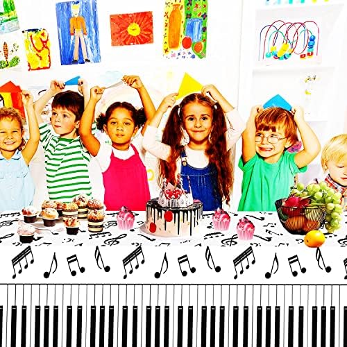 3 Pcs Music Notes Tablecloth 54x108 Music Party Decor