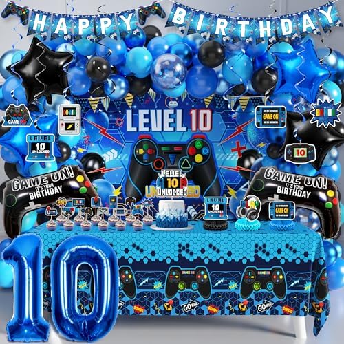 Level 10 Video Game Birthday Decorations for Boys