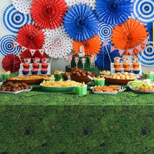 3Pcs Green Moss Print Tablecloths for Picnic and Forest Party