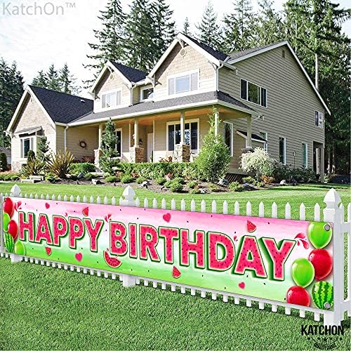 KatchOn XtraLarge Watermelon Birthday Banner 120x20 Inch