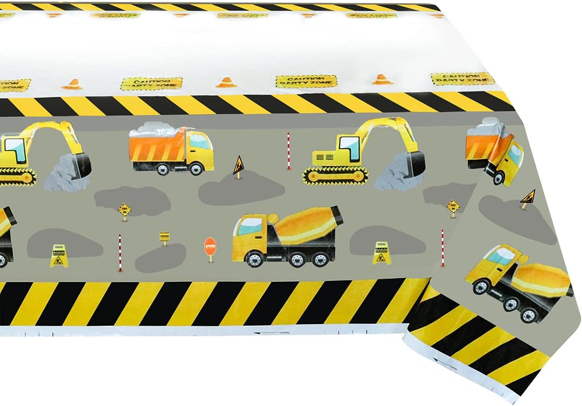 Construction Table Covers 86x51in for Kids Party