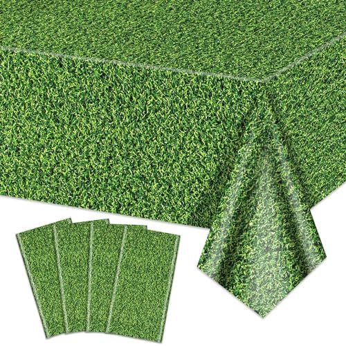 4Pcs Green Grass Tablecloths for Sports Parties