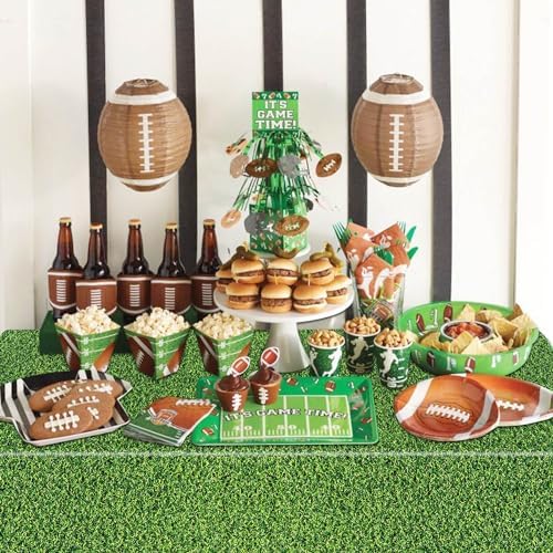 4Pcs Green Grass Tablecloths for Sports Parties