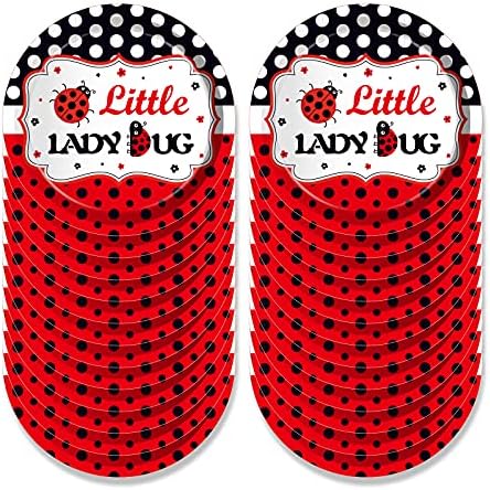 141 PCS Ladybug Birthday Party Supplies - Disposable Tableware for 16 Guests